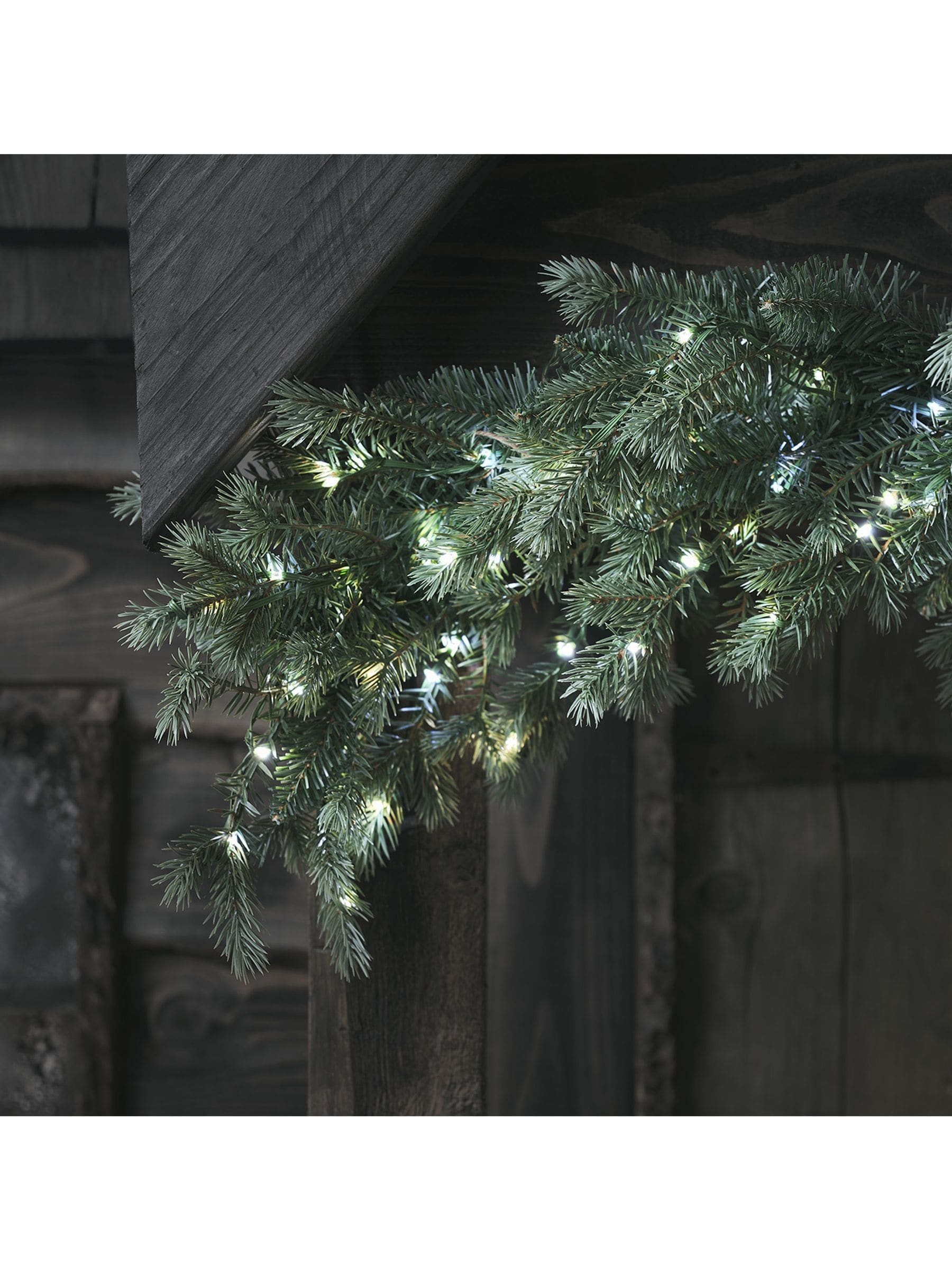 Lights4fun Dual Colour LED Christmas Garland 1.5m, UK version