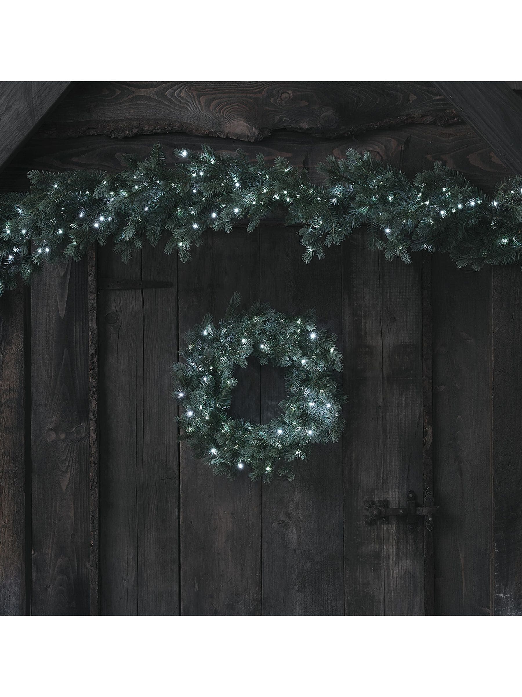 Lights4fun Dual Colour LED Christmas Garland 1.5m, UK version