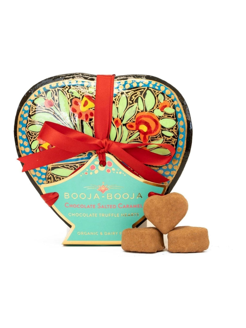 Booja Booja heart-shaped salted caramel chocolate box - British product