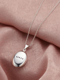 Posh Totty Designs small personalised oval locket necklace (British brand)