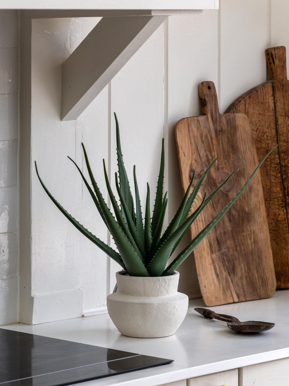 Gallery Home Faux Aloe Vera Ceramic Pot 51cm, UK version