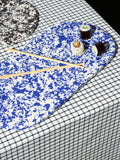 Curateology Blue Rock Large Serving Platter - British product