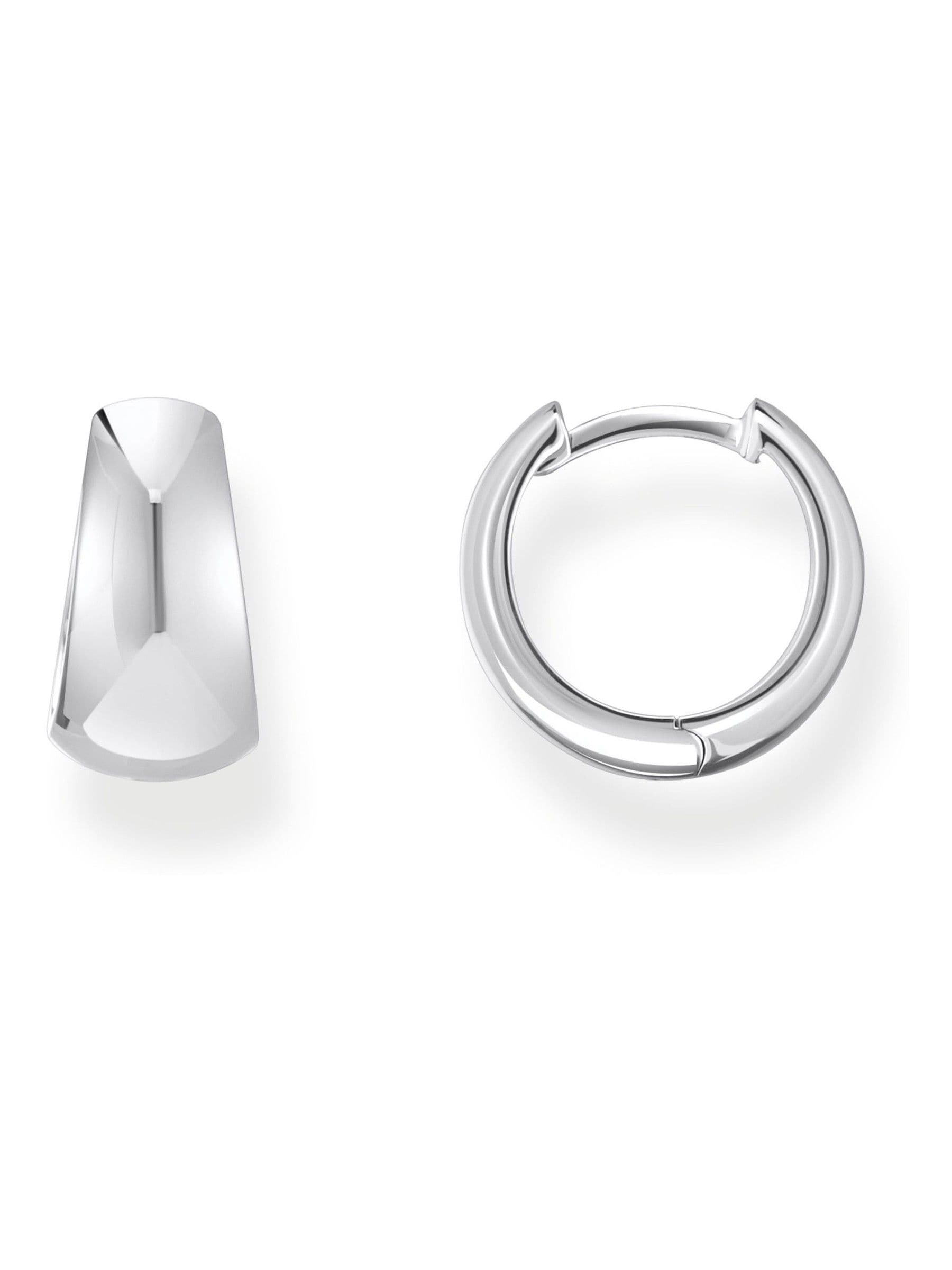 Thomas Sabo Silver Tone Trapezoidal Hoop Earrings