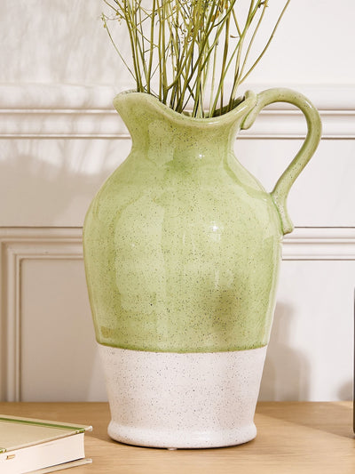 Dibor Green Goathland Speckled Ceramic Jug