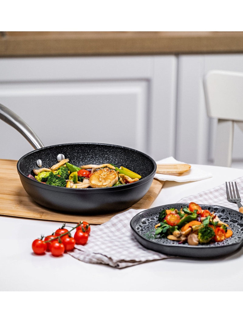 Prestige Black Scratch Guard 29cm frying pan, imported from the UK