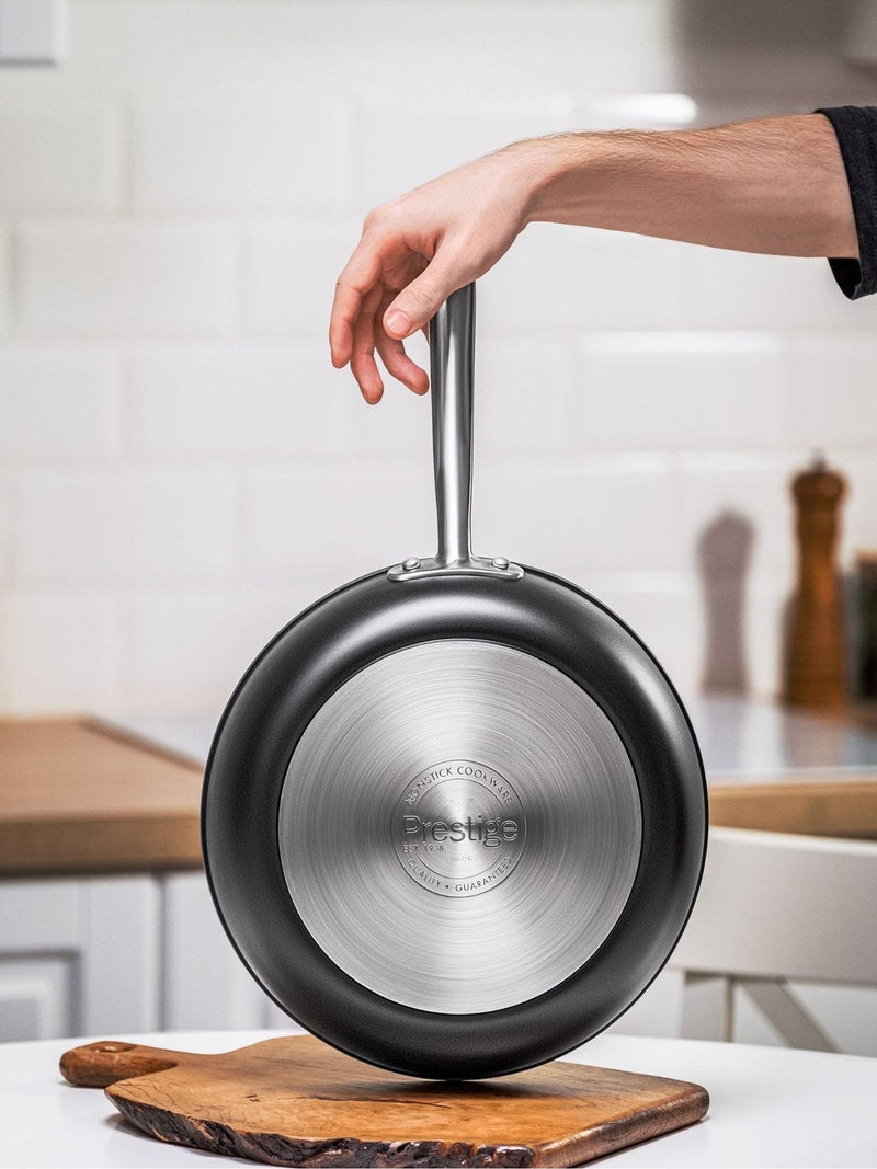 Prestige Black Scratch Guard 29cm frying pan, imported from the UK