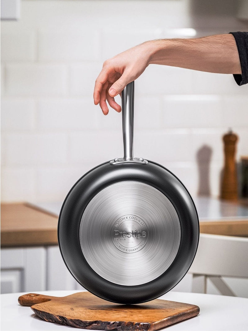 Prestige Scratch Guard Black Aluminium Frying Pan 21cm, imported from the UK