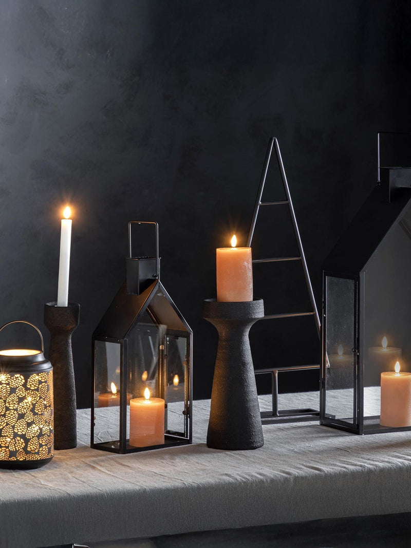 Gallery Home Black Lollie Pillar Holder