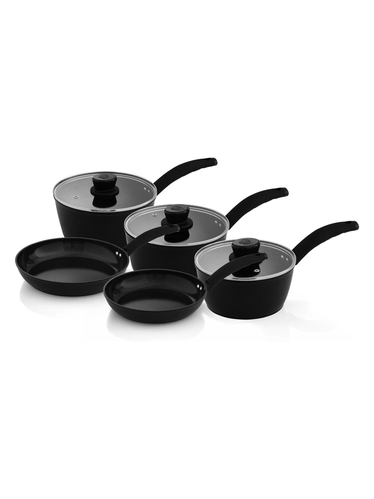 Swan Black Stealth 5 piece cookware set (British brand)