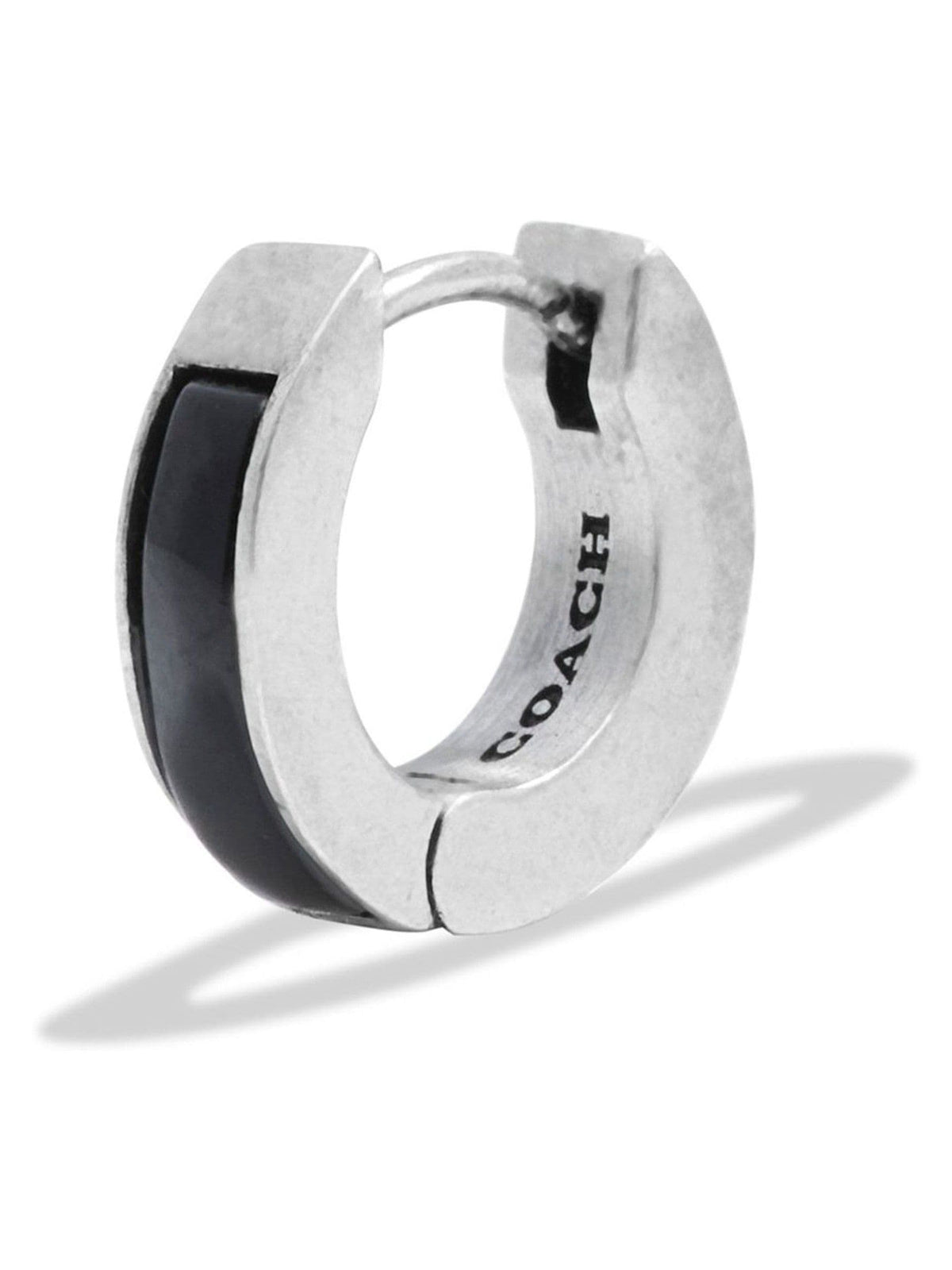 COACH silver tone enamel huggie earrings - British product