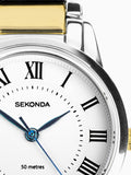 Sekonda Silver Gold Classic Beaumont Watch 28mm (British brand)