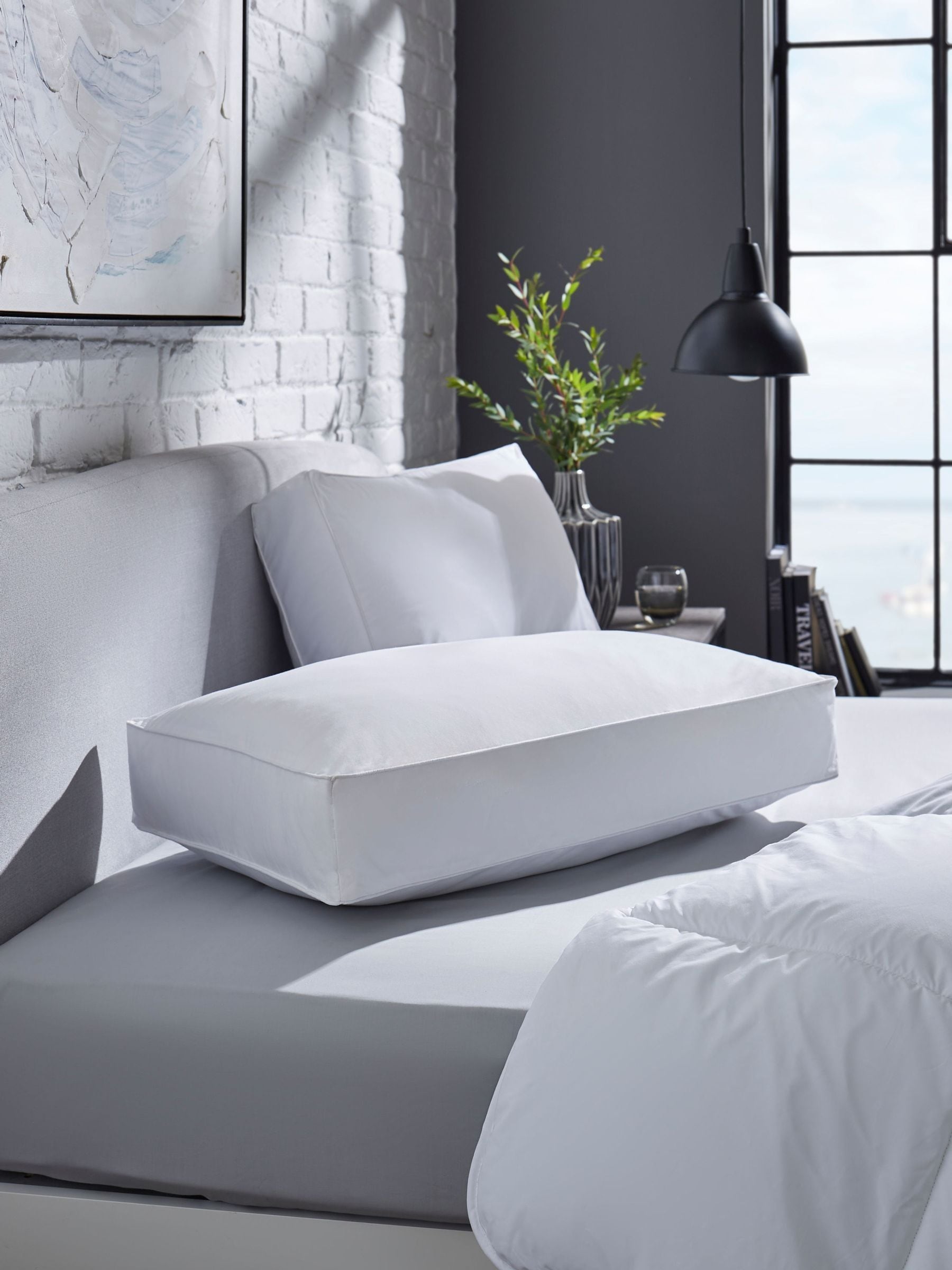 FBC Side Sleeper White Pillow 48 x 74 cm - British product