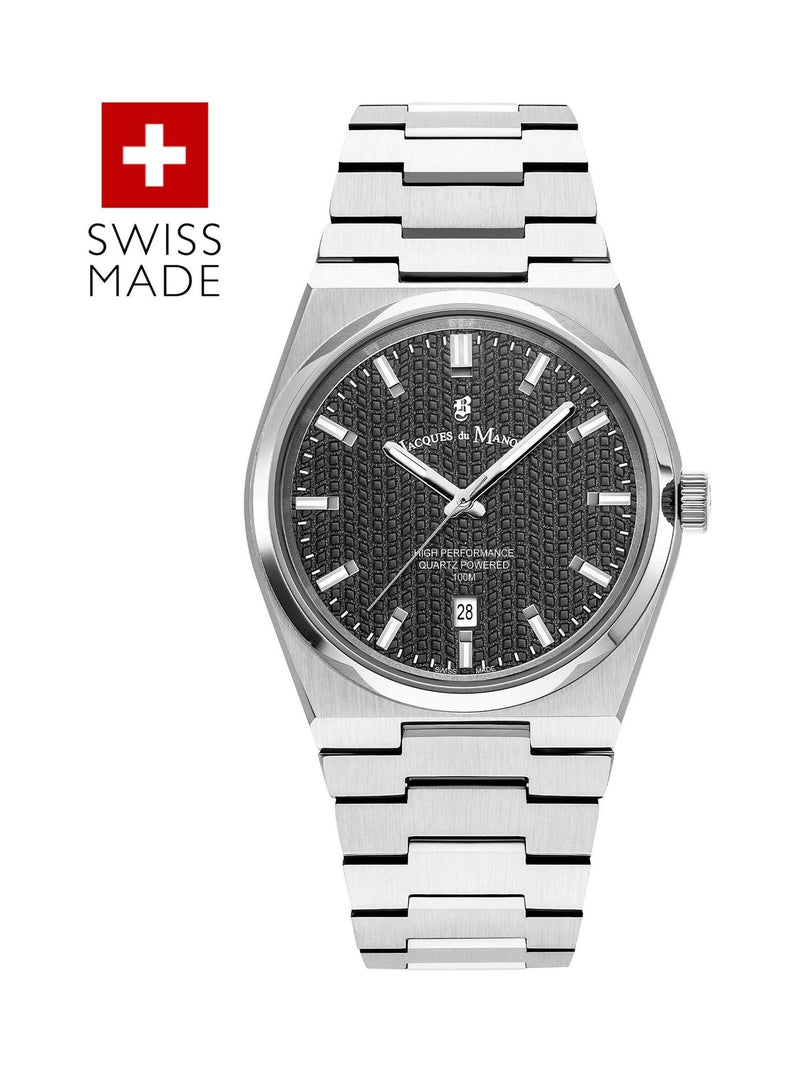 Jacques Du Manoir Silver Tone Gents Watch 41mm, UK version