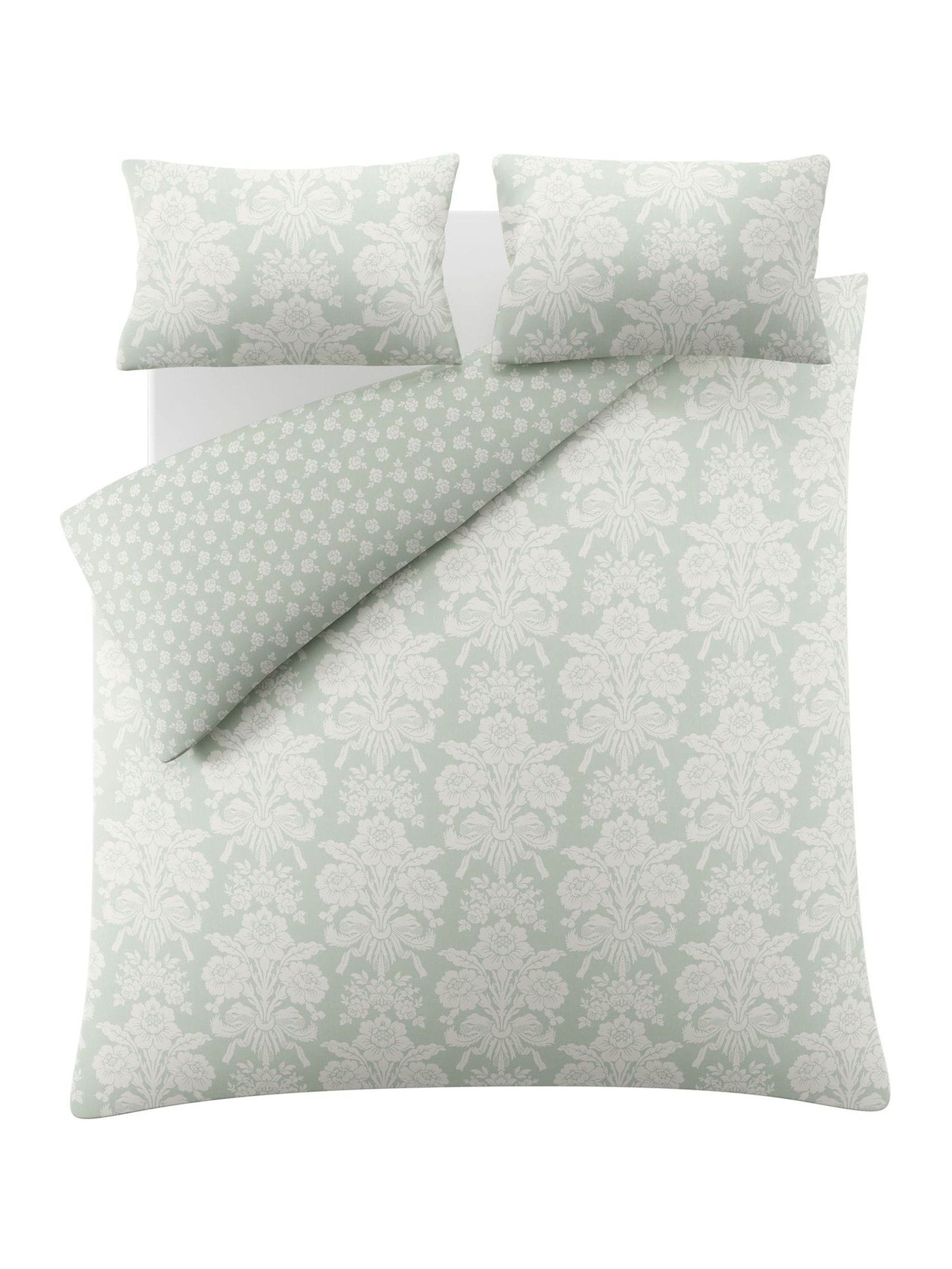 Laura Ashley Green Duck Egg Tatton 200 Thread Count Duvet Cover and Pillowcase Set