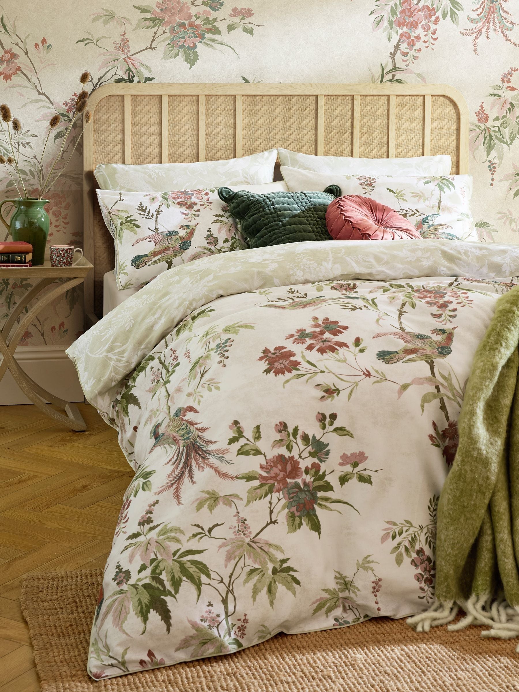 Laura Ashley Green Sage Attleton duvet cover set, UK version