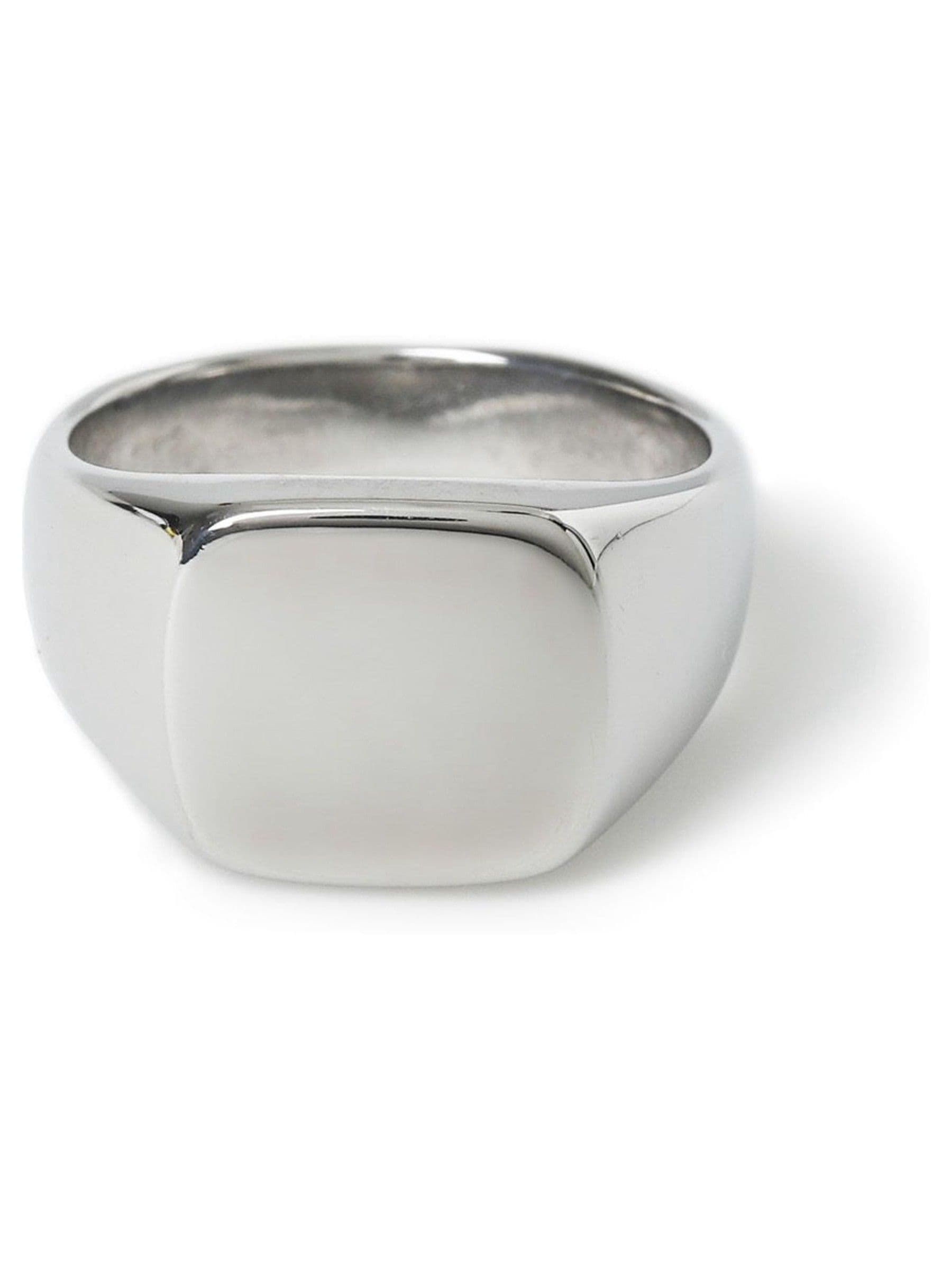 Silver Stainless Steel Signet Ring