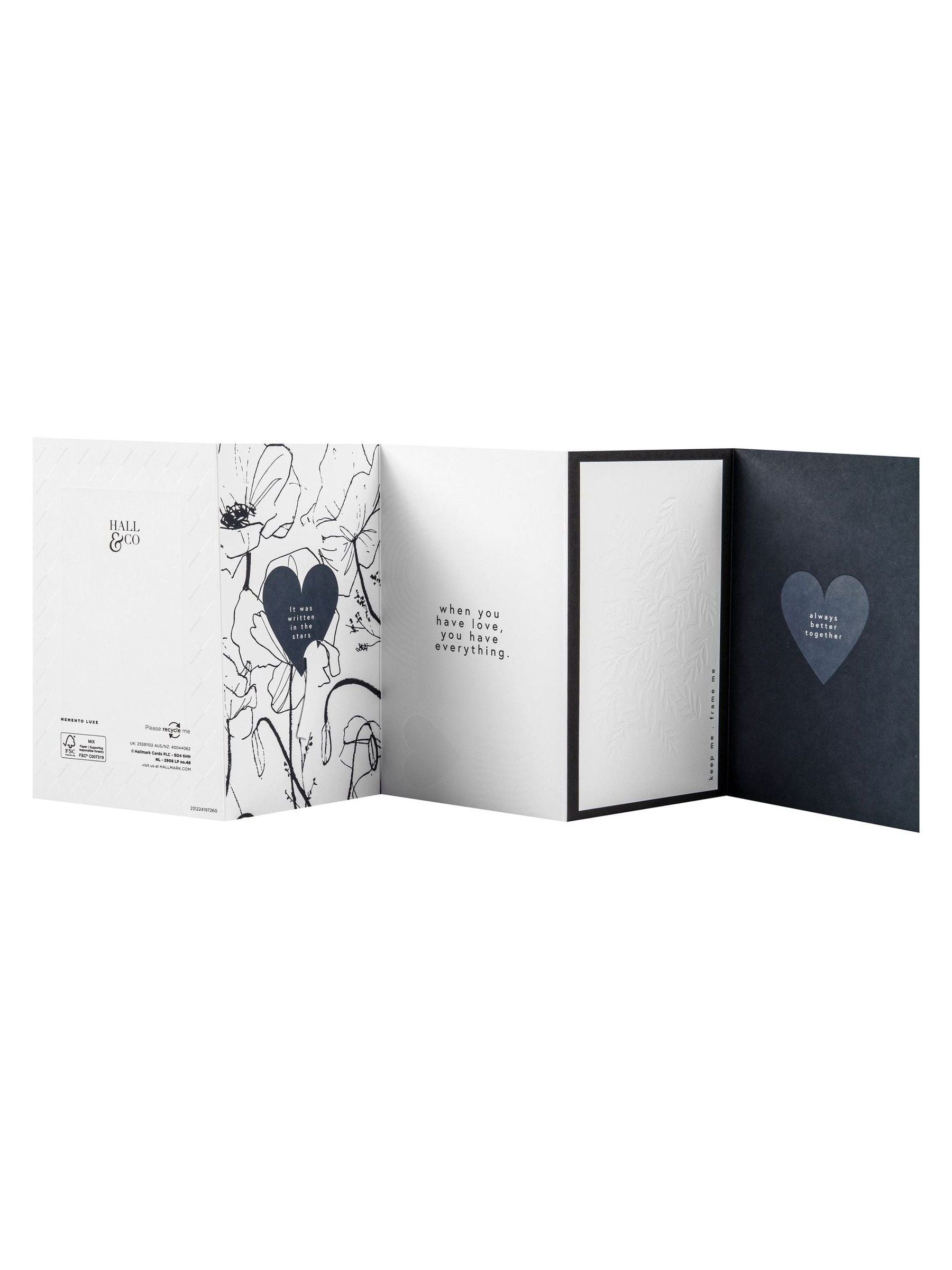 Hallmark Love Card Memento Luxe 17.3cm x 11.9cm, UK version