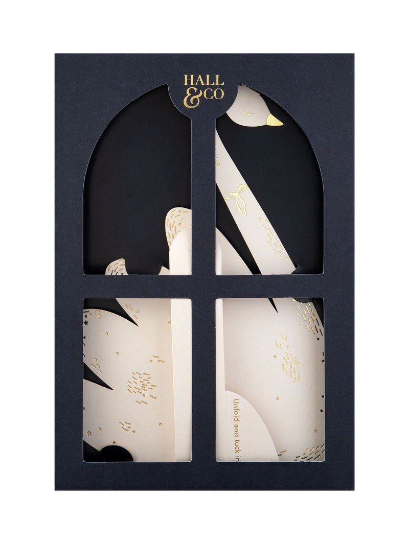 Hallmark White Gold Premium 3D White Swan Greeting Card - Paper Fables
