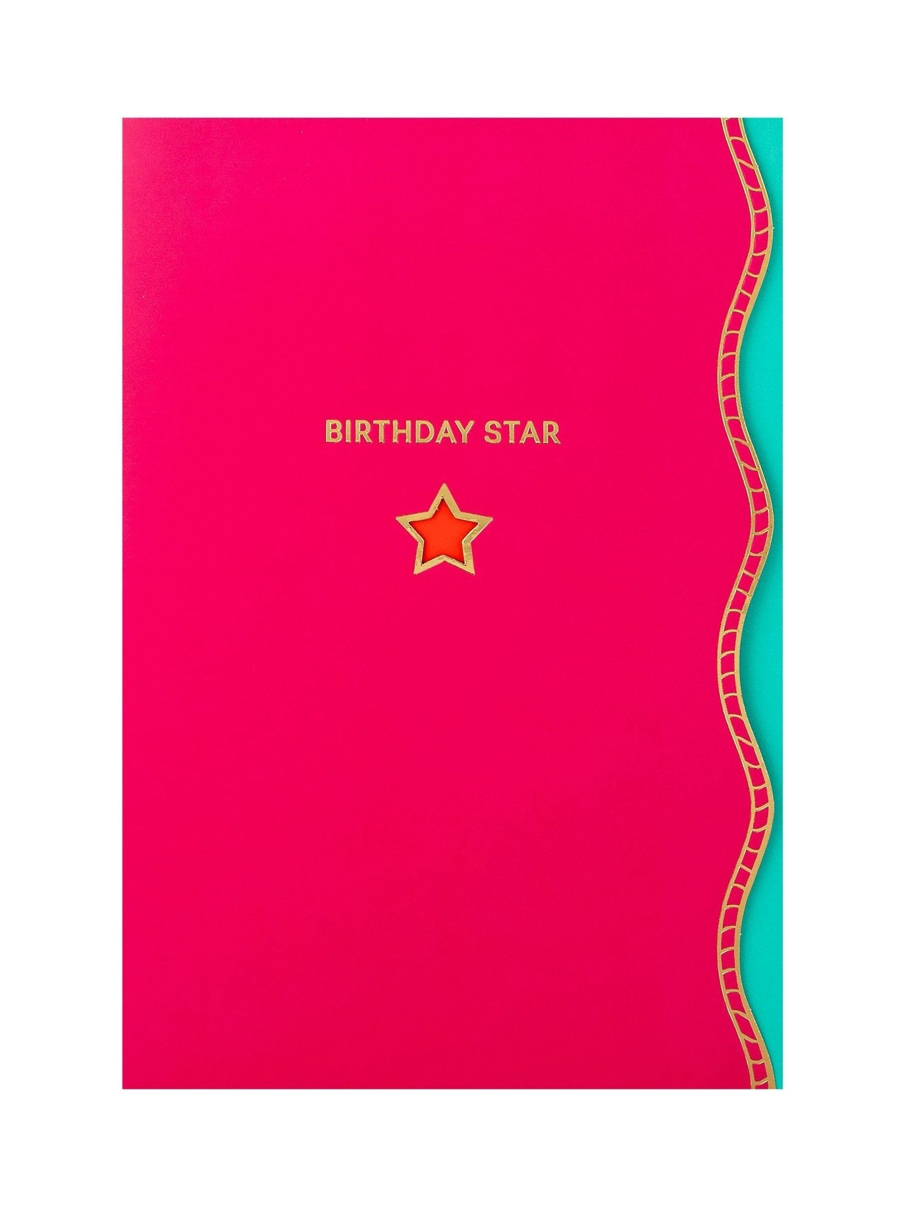 Hallmark Red Premium 'Birthday Star' Card - Vivid Aura