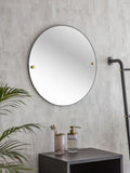 Garden Trading black Adelphi round wall mirror 55cm, UK version