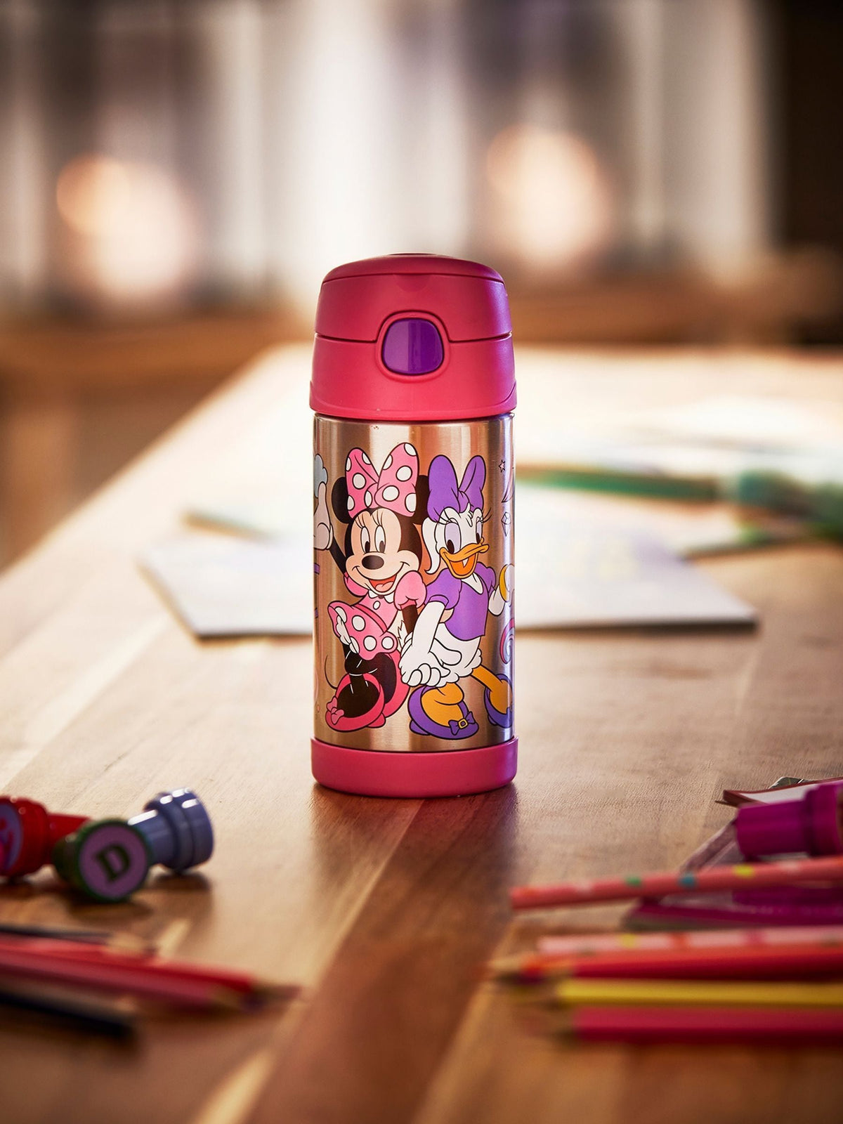 Thermos Pink Funtainer Bottle Disney Minnie & Friends 355ml (British brand)