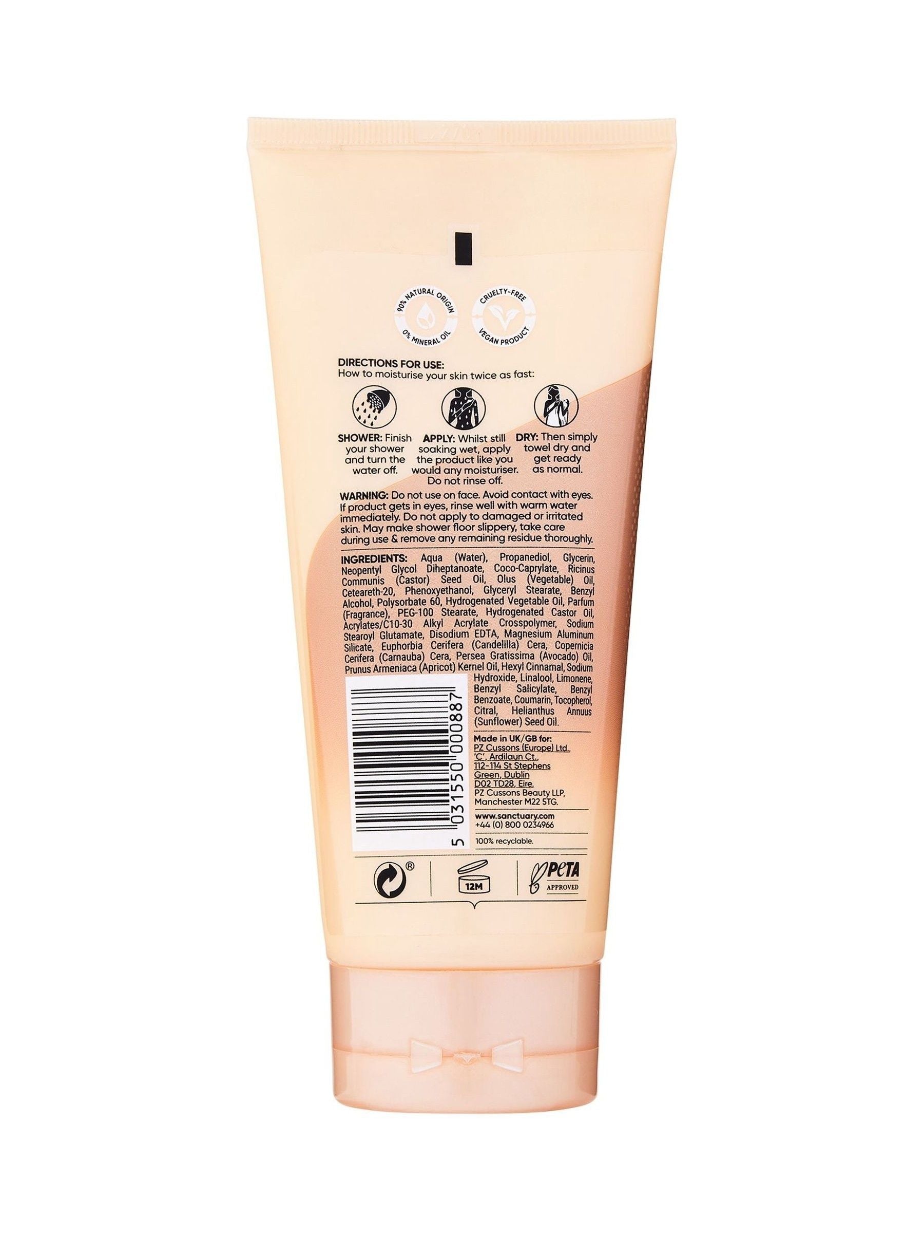 Sanctuary Spa Wet Skin Miracle In-Shower moisturiser 200ml (British brand)