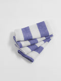 Secret Linen Store cobalt wide stripe linen napkins set of 4 47x47cm (British brand)