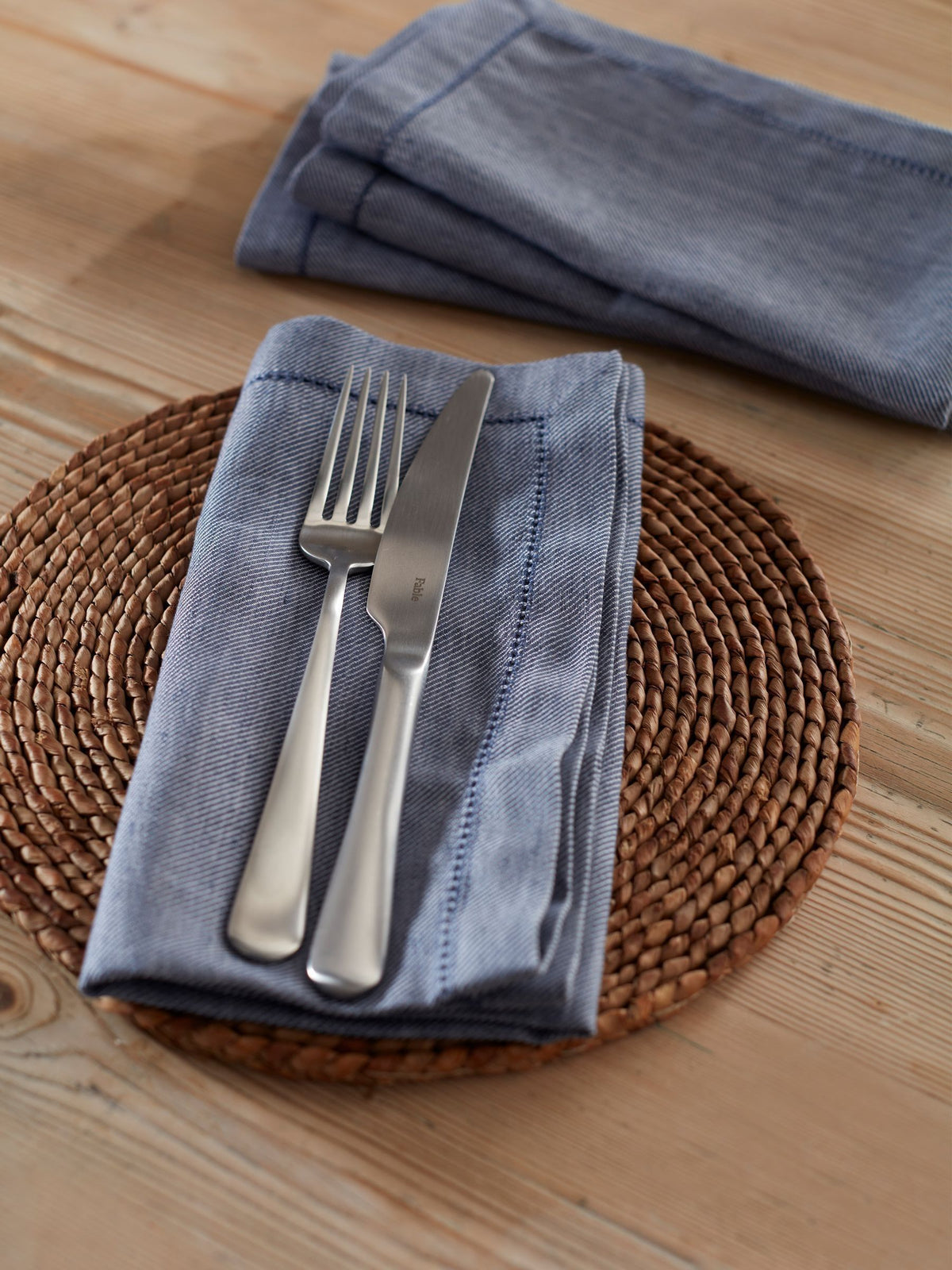 Secret Linen Store French Blue Twill Napkins