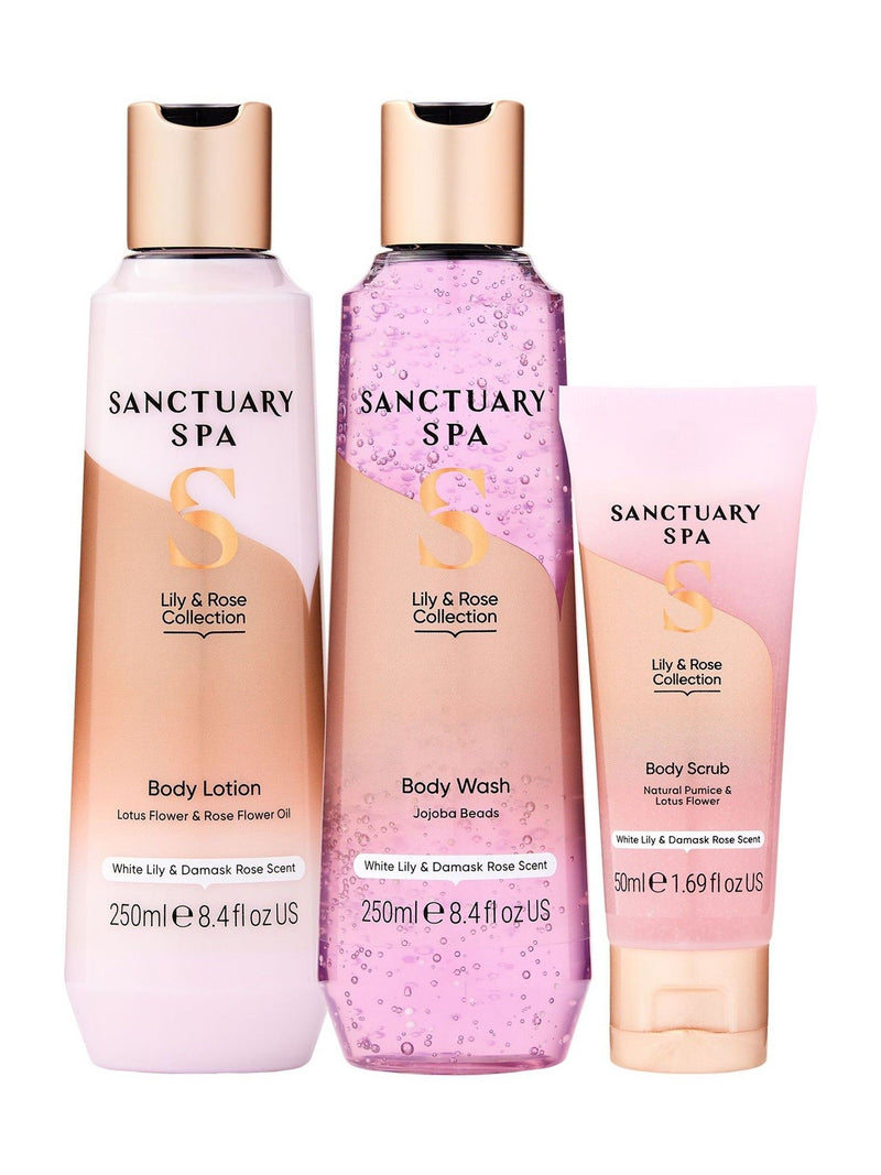 Sanctuary Spa gift set Lily & Rose 3 piece (British brand)