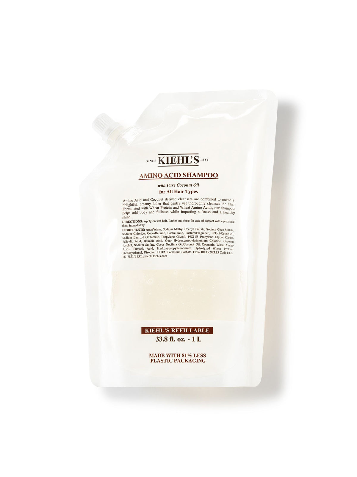 Kiehls Refillable Amino Acid Shampoo 1L, UK version