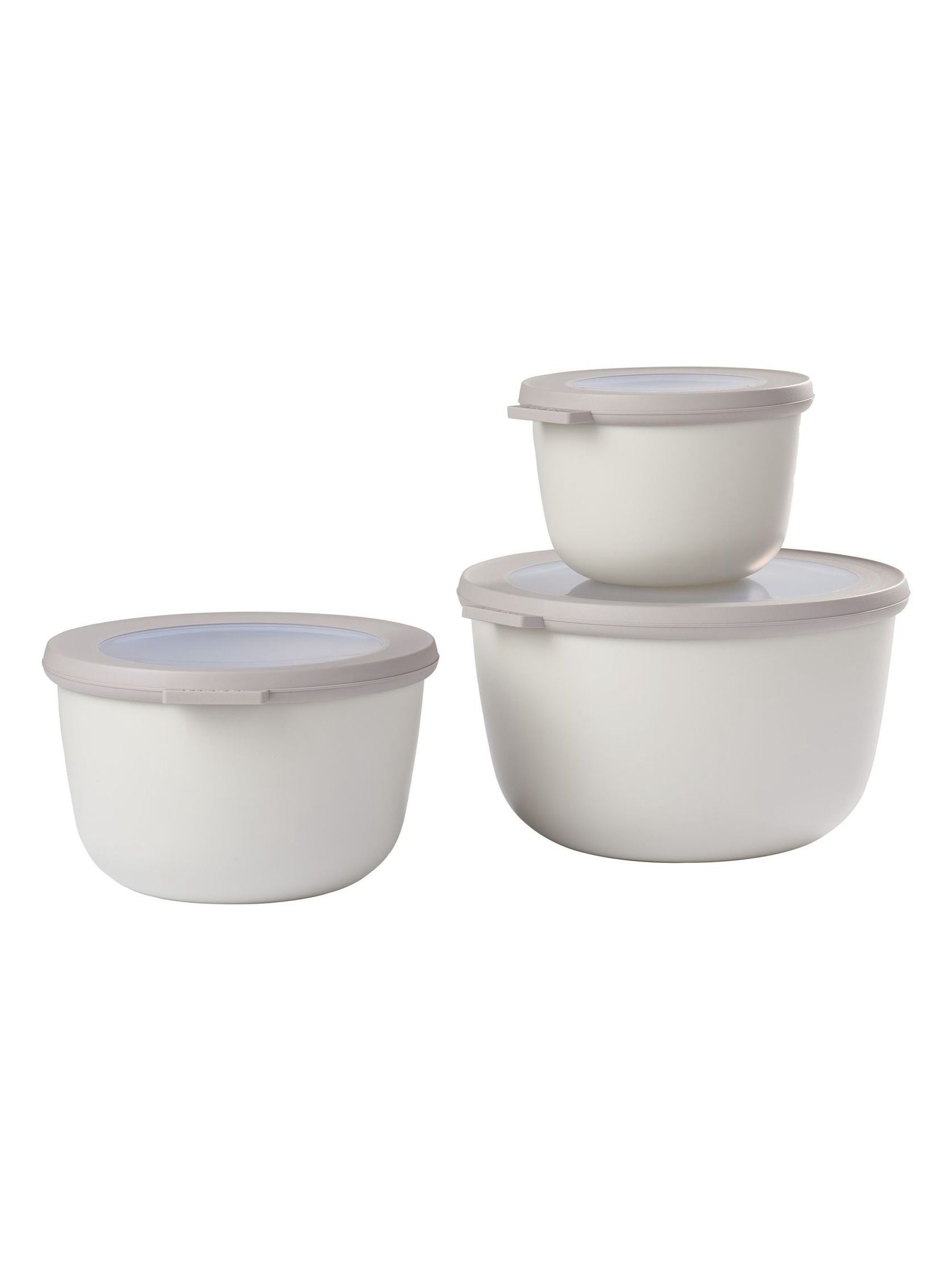 Round Food Storage Set with Airtight Lids, 500ml, 1000ml, 2000ml