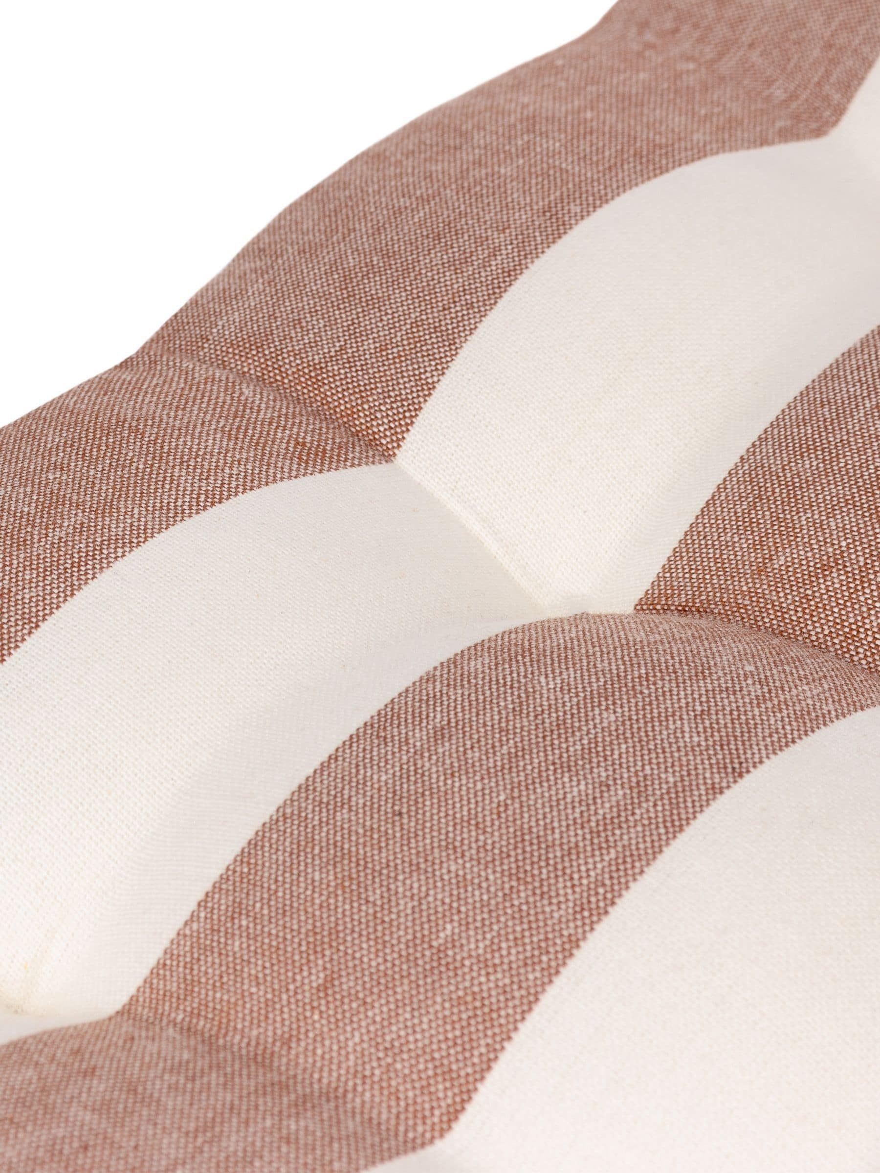 Yard Pecan Hayle Striped Cotton Seat Pads 2 Pack 40cm x 3cm (British brand)