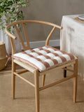 Yard Pecan Hayle Striped Cotton Seat Pads 2 Pack 40cm x 3cm (British brand)