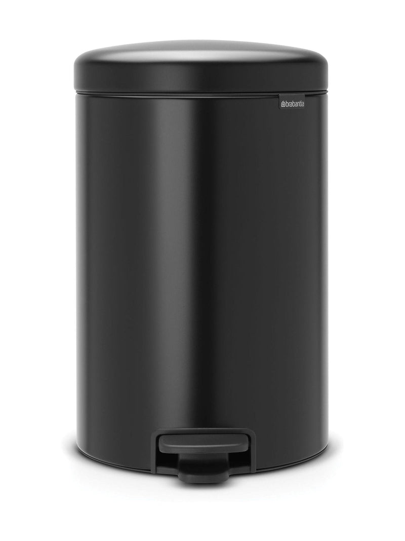 Brabantia Matt Black Pedal Bin 20L - British product