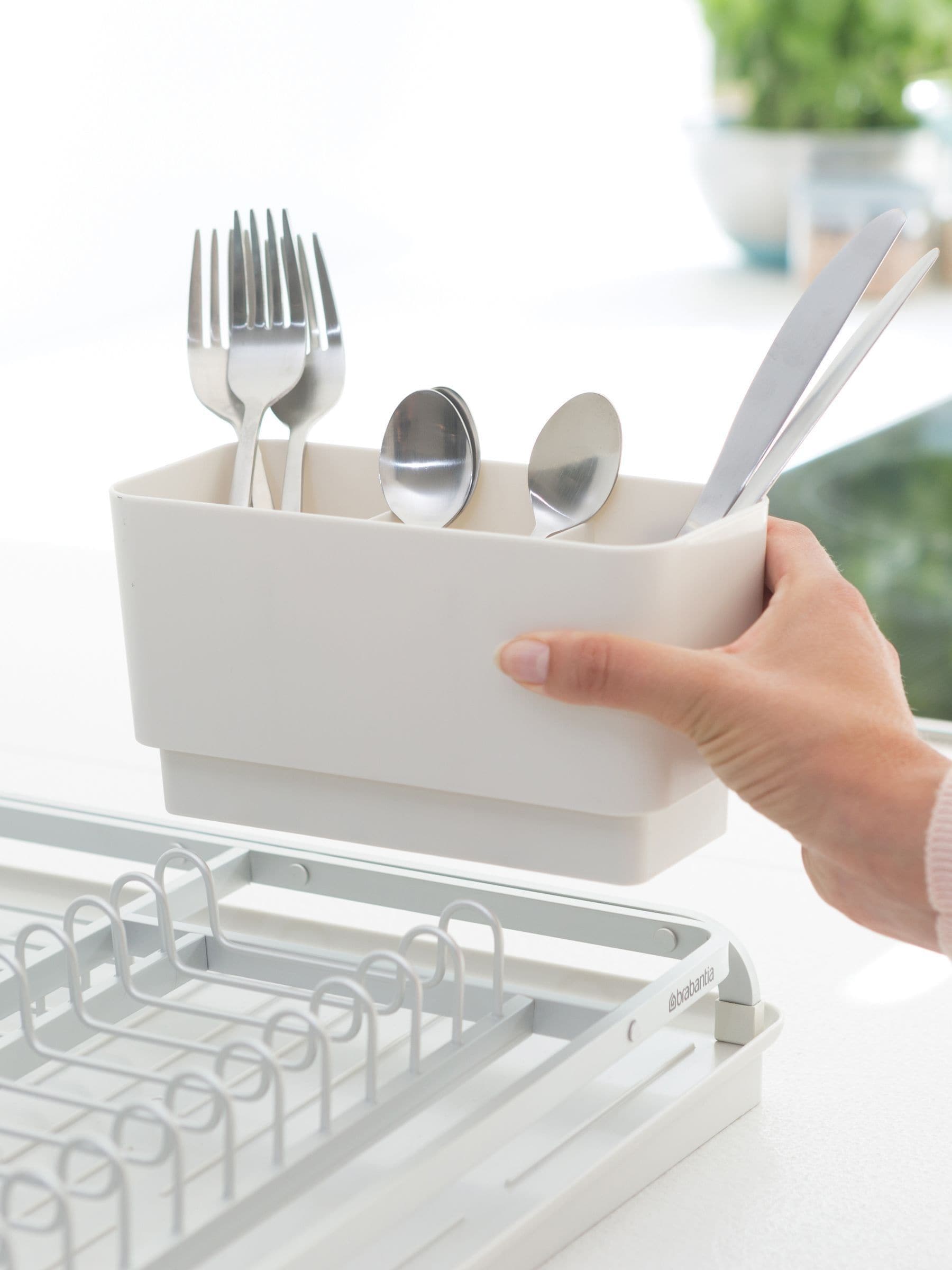 Brabantia Light Grey Sink Side Dish Drying Rack - British product