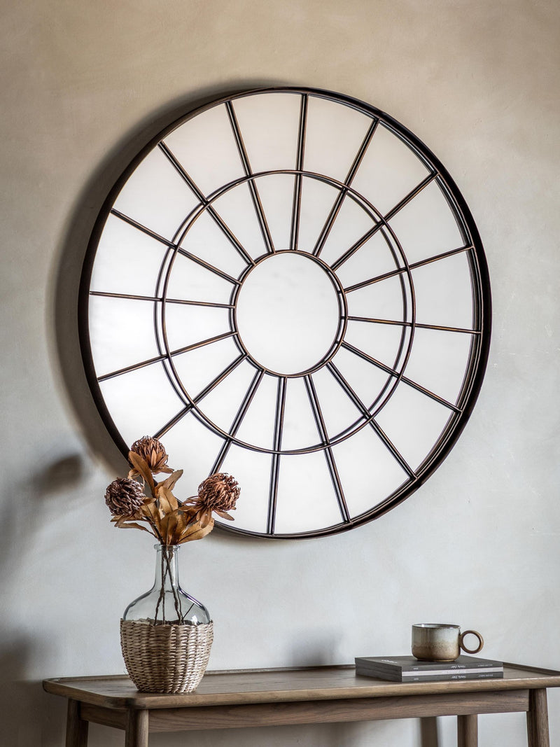 Gallery Home bronze battery mirror 100cm square, UK version