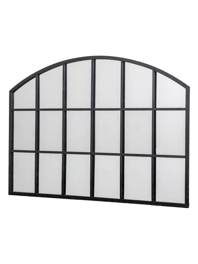 Gallery Home Black Winglow Arch Mirror 80cm x 120cm