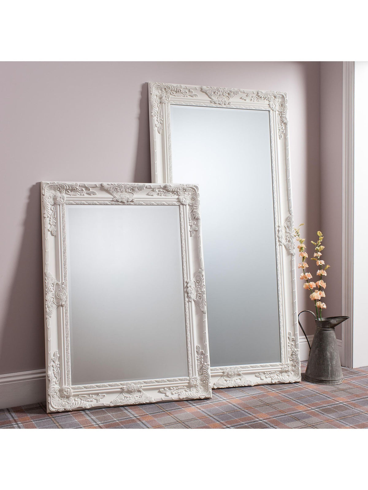 Gallery Home Cream Hampton leaner mirror 170cm, UK version