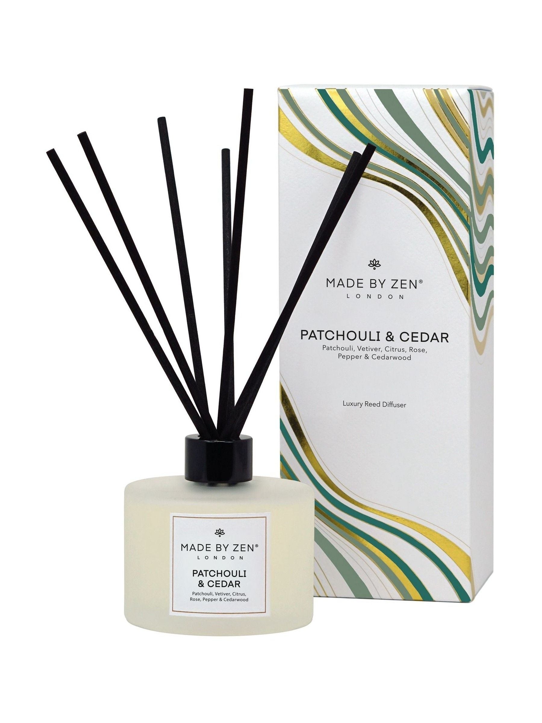 Made by Zen Patchouli and Cedar reed diffuser, imported from the UK