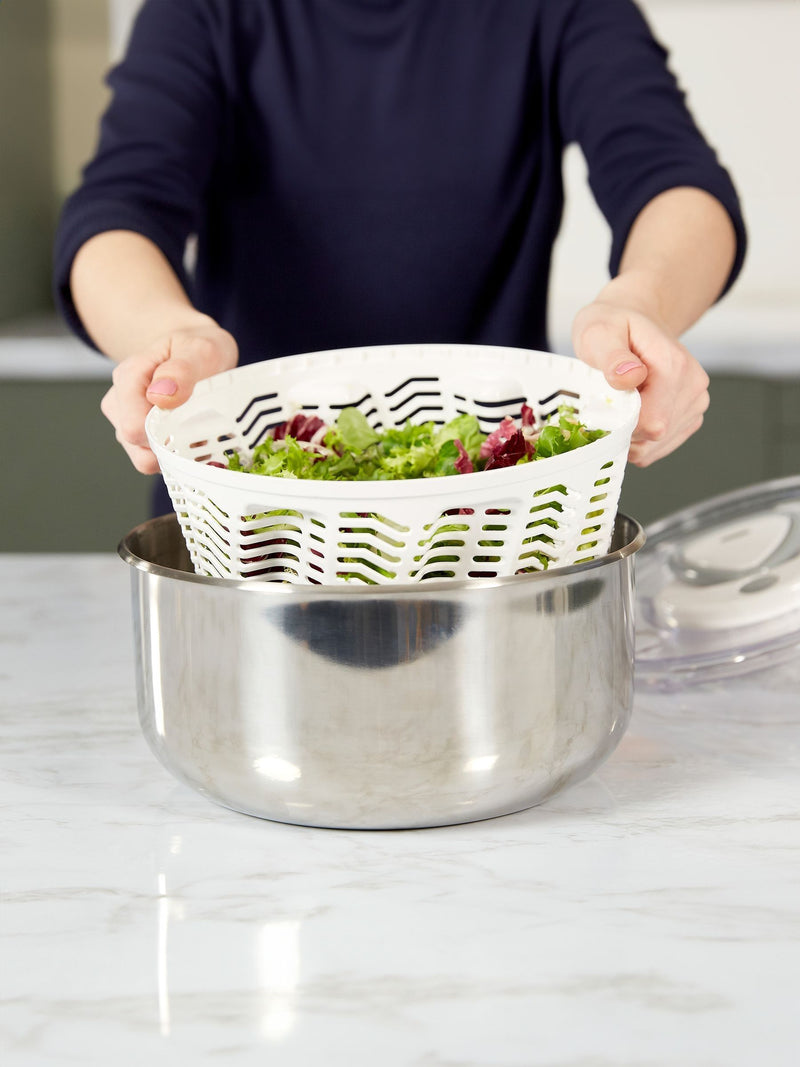 Zyliss Steel Easy Spin 2 Stainless Steel Salad Spinner