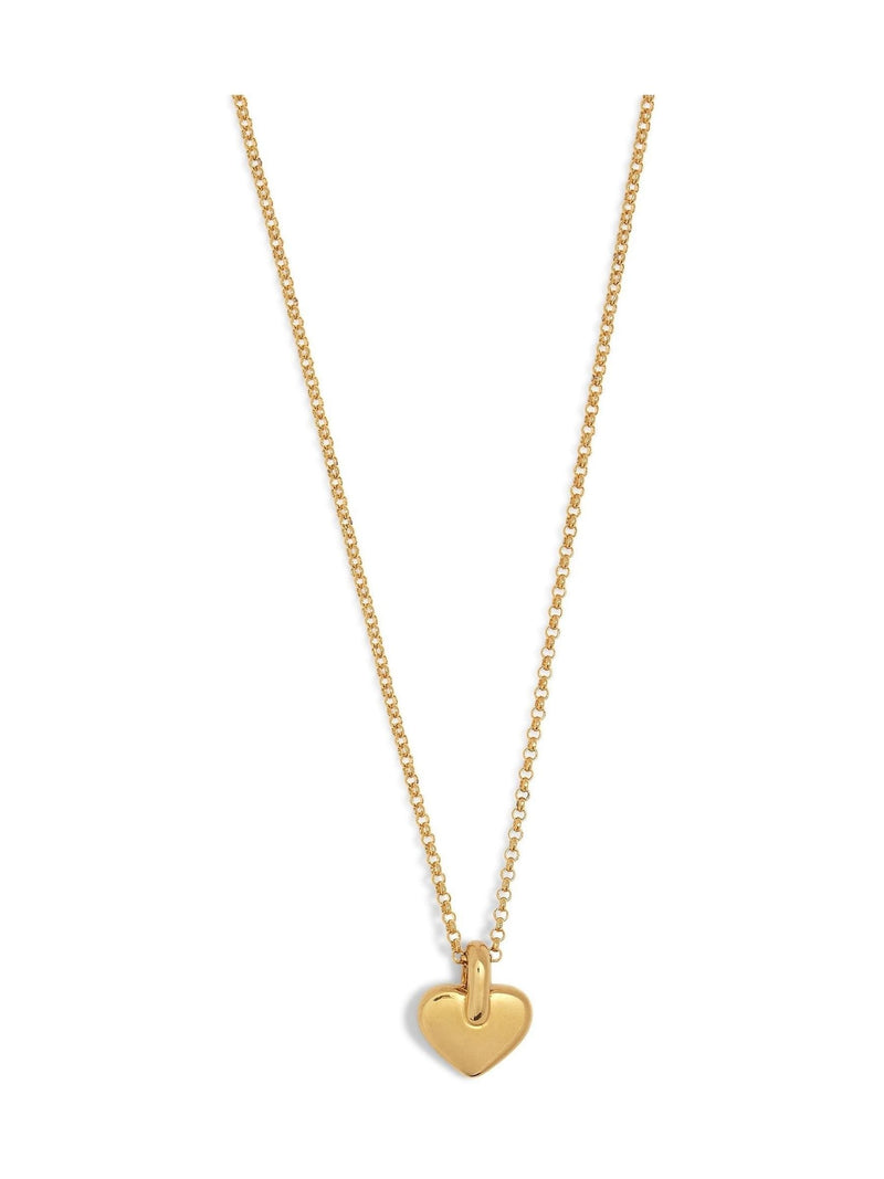 Waterproof Gold Necklace with Heart-Shaped Charm