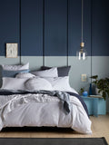 Secret Linen Store White Seersucker 100% Cotton Duvet Cover