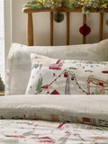 Snow Berry Christmas Joy To All Reversible Duvet Cover and Pillowcase Set - British product