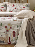 Snow Berry Christmas Joy To All Reversible Duvet Cover and Pillowcase Set - British product
