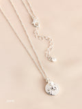 Silver Tone Birthstone Birth Flower Necklace
