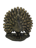 Libra Interiors Bronze Peacock Sculpture
