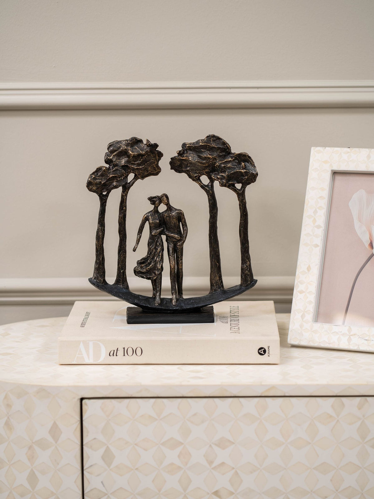 Libra Interiors bronze lovers arboretum sculpture, 29.5cm height, UK version