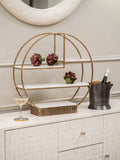 Libra Interiors Aged Gold Belvedere Aged Gold Multi Tier Buffet Stand
