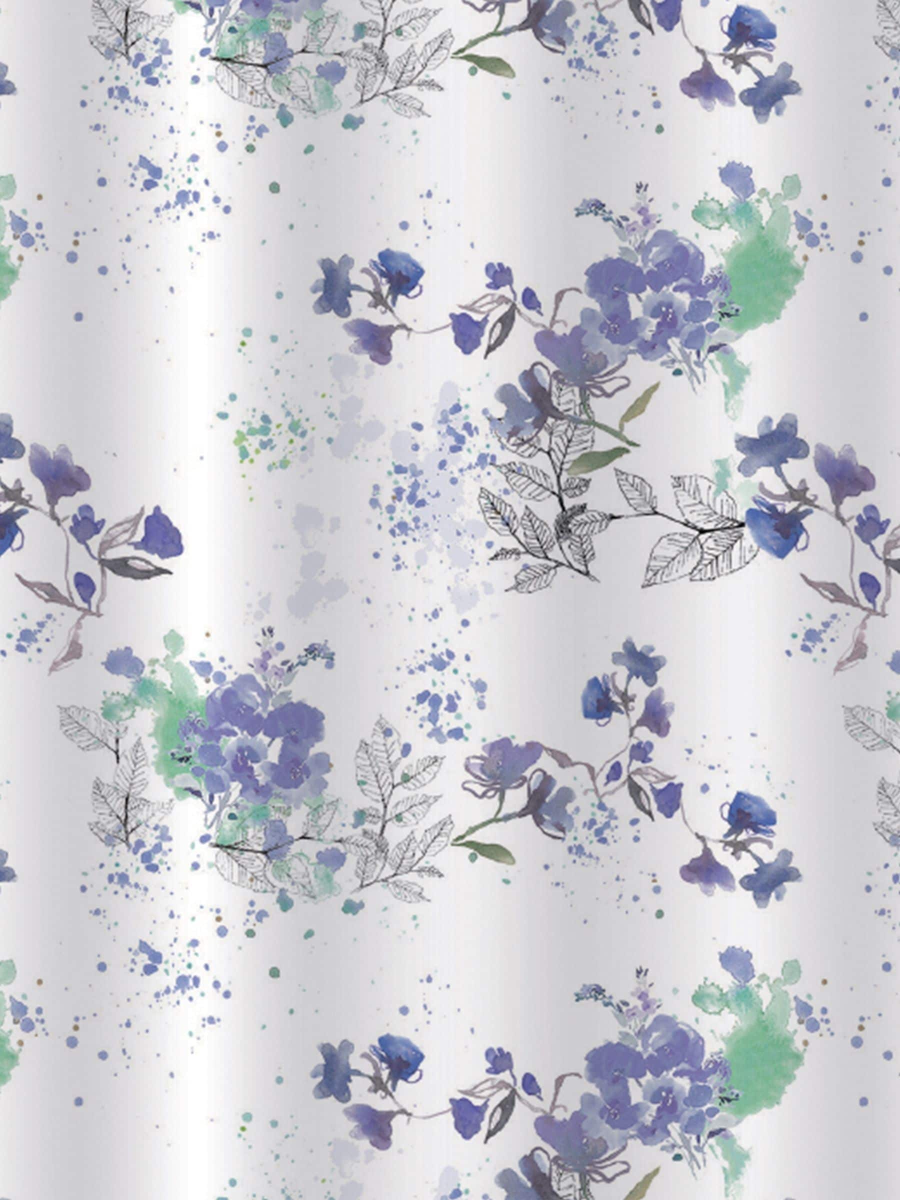 Showerdrape White Bouquet Floral shower curtain 180 x 180 cm (British brand)