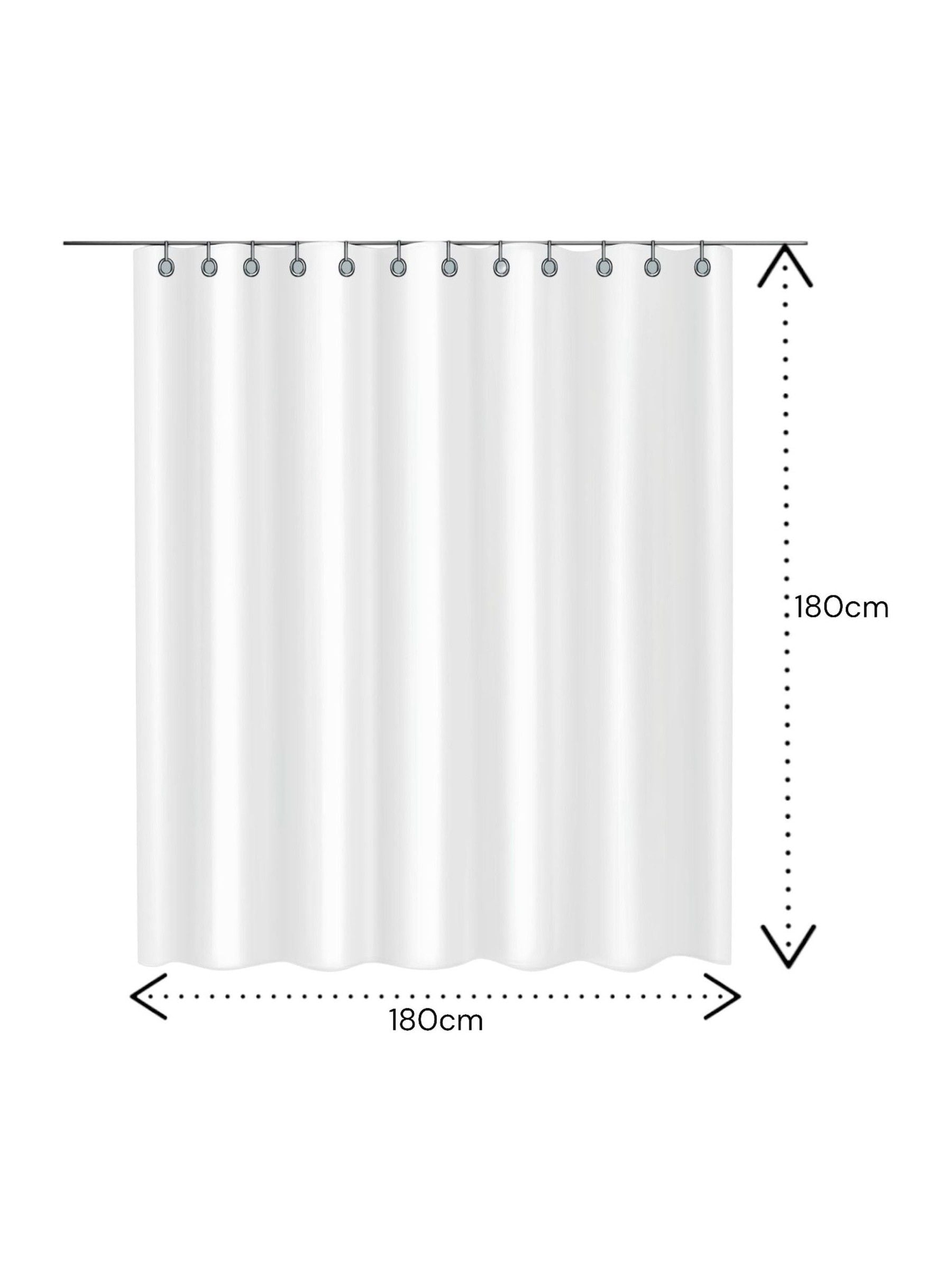 Showerdrape navy blue city stripe shower curtain 180 x 180 cm (British brand)